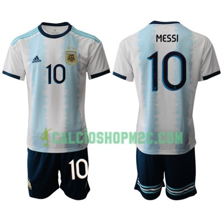 Argentina MESSI 10 Bambino Maglia Prima Copa América 2019 Manica Corta (+ Pantaloncini)